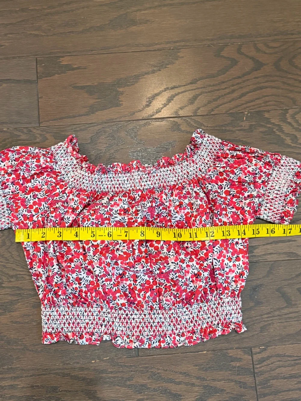 J.Crew Cotton Poplin Cropped Top Liberty Wiltshire Floral Print Size XS